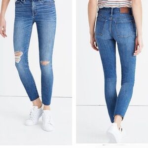 Madewell Denim Jeans 9" High Riser Skinny Skinny Denim Crop 26 Med Wash G1421